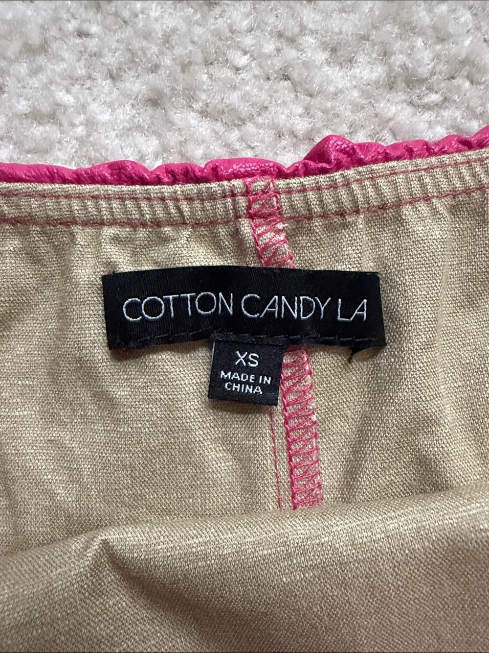 Cotton Candy Faux Leather Skort